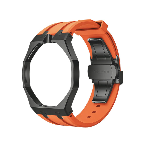 BLACK BRUSHED STEEL CASE + SILICONE STRAP