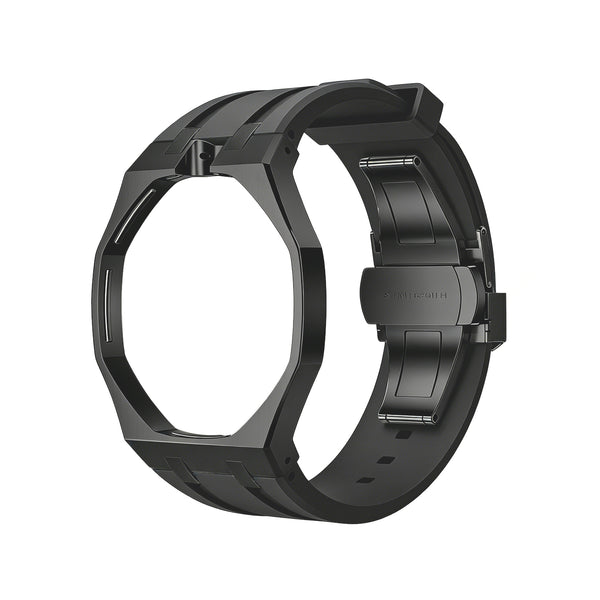 BLACK BRUSHED STEEL CASE + SILICONE STRAP