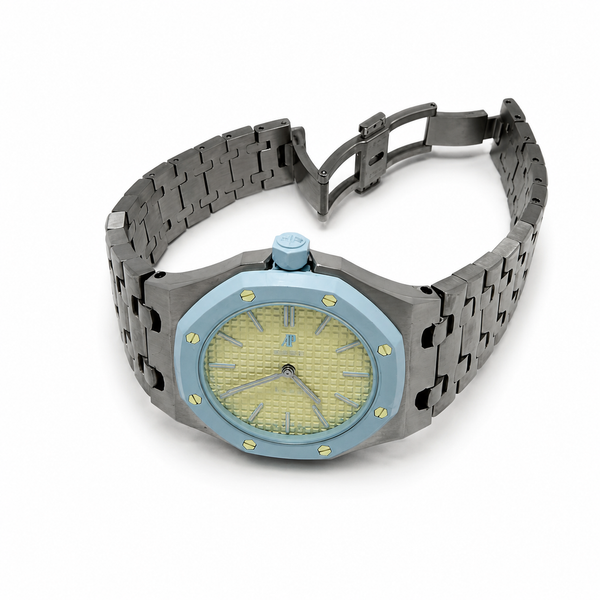 AP&SWATCH ALUMINUM BEZEL AP STEEL WATCH STRAP